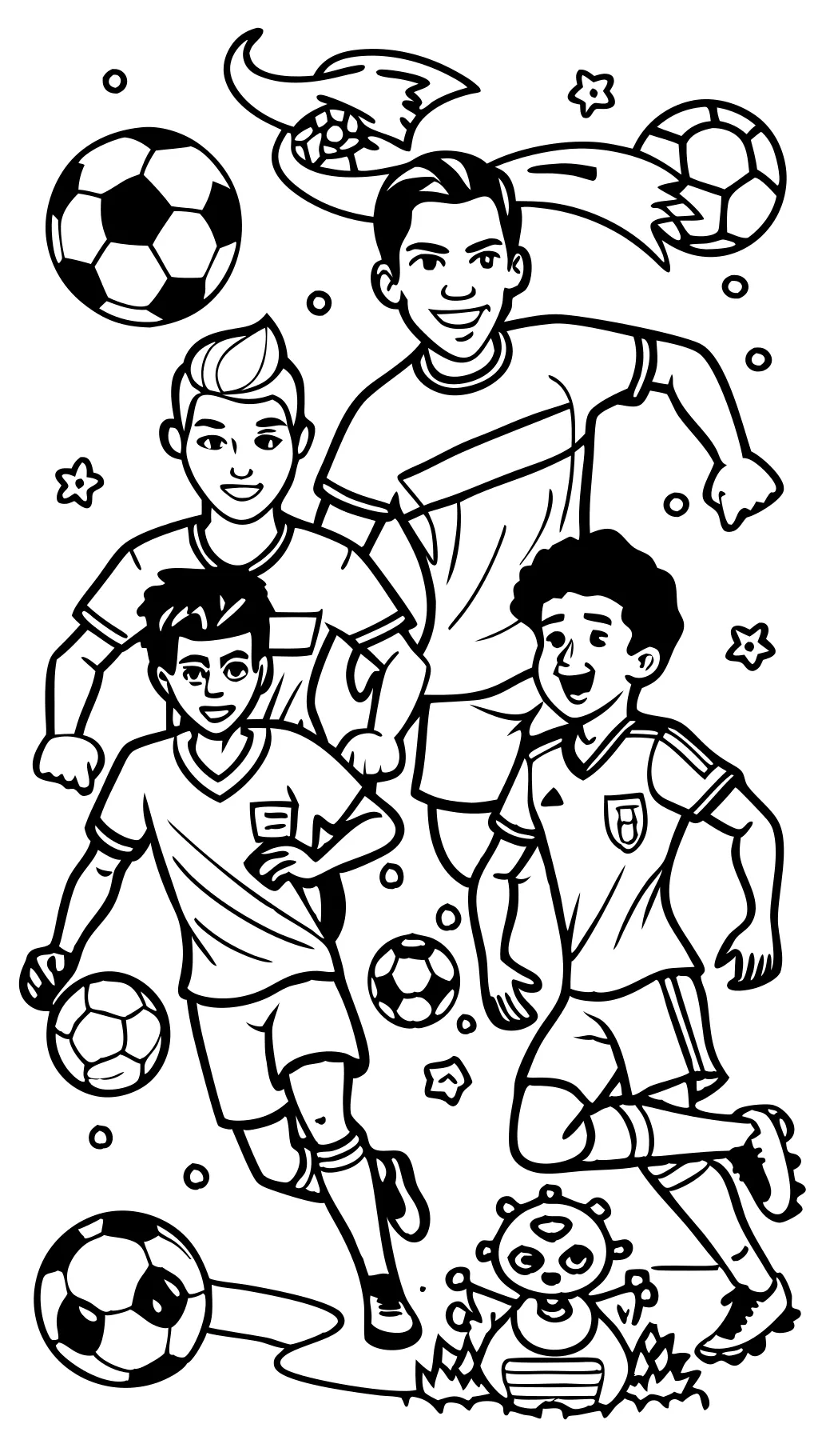 coloring pages of soccer players